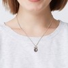 EVERLY JEWELRY | Sterling Silver 12-12.5mm Black Cultured Freshwater Pearl and White Topaz Bow Pendant with Chain - 18 in - 4 of 4
