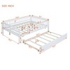 NicBex Twin/Full Size Daybed Wood Bed Frame with Trundle and Fence Guardrails for Bedroom,Living Room,Apartment - 3 of 4