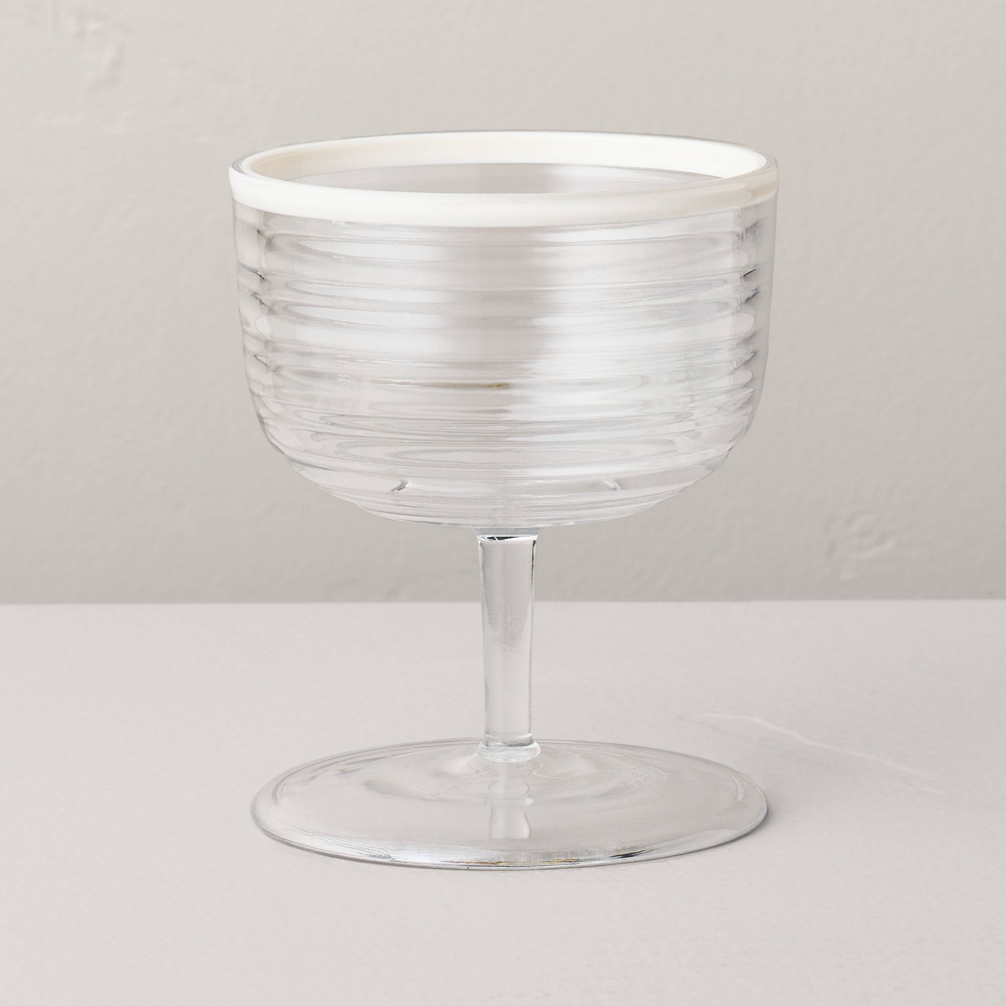 8 fl oz Tritan Plastic Coupe Glass White - Hearth & Hand™ with Magnolia