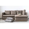 Storied Home Sofa with Chaise Lounge Beige: Modern L-Shaped, Interchangeable, Wood Trim, Mushroom Brown - image 3 of 4