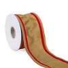 3" Dupioni Double-Sided Ribbon Gold & Red - National Tree Company - 4 of 4