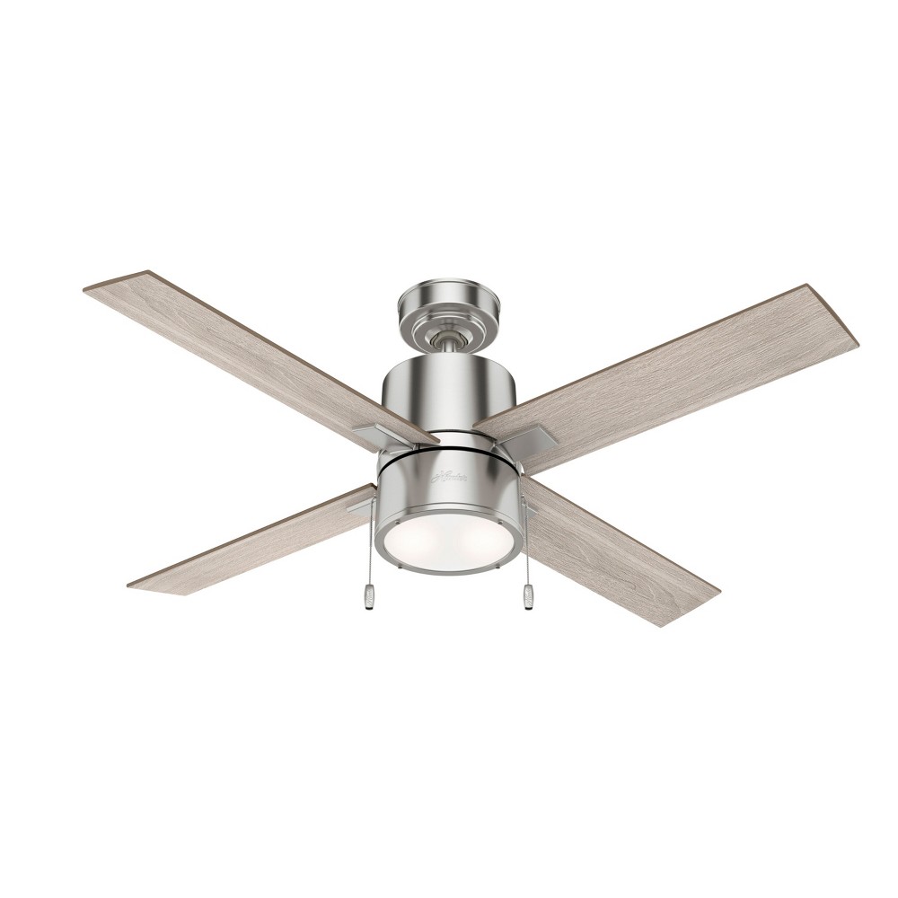 Photos - Air Conditioner 52" Beck Ceiling Fan  Brushed Nickel - Hunter Fan(Includes LED Light Bulb)