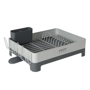 Gibson Home Nestcraft Full Size Rust Resistant Dish Rack with Drain Board and Flatware Caddy. - 1 of 4