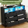 6 Drawer Double Dresser with Power Outlet and LED Light - 4 of 4