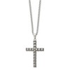 Chisel Stainless Steel Polished and Antiqued Woven Cross Pendant on a 22" Curb Chain Necklace - 3 of 4