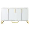 Okak Sideboard Cabinet, Bufft Cabinet with 3 Doors and 4 Shelves, Storage Cabinet for Living Room, Dining Room, Kitchen, White - 3 of 4