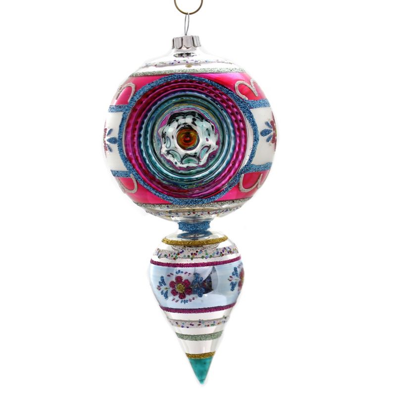 Shiny Brite 7.0 Inch Vc One Ball Drop With Reflector Ornament Vintage Celebration Tree Ornaments, 1 of 4