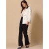 INSPIRE CHIC Women's Notched Lapel Long Sleeve One Button Double Breast Flap Pocket Blazer - 3 of 4