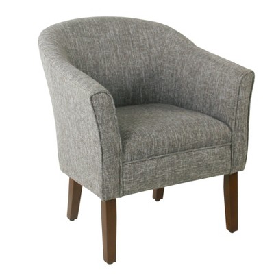 Modern Barrel Accent Chair Gray Homepop Upholstered Side Chair For   GUEST E6fc98a4 8b67 4206 93ab 53e7abc7defe