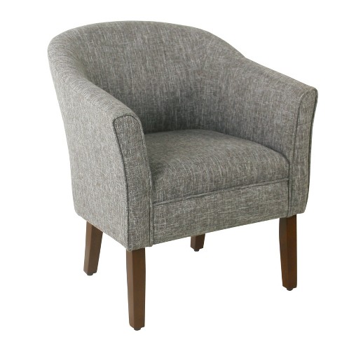 Modern Barrel Accent Chair Gray Homepop Upholstered Side Chair For Bedroom Living Room Comfort Seating Target