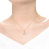 Flower Style Cubic Zirconia Pendant Necklace - Elegant Jewelry for Timeless Beauty and Sophisticated Charm - 3 of 4