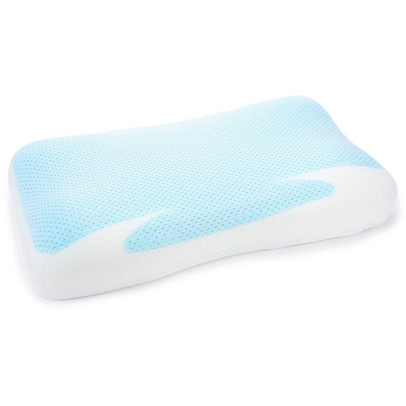 Cheer Collection Cooling Gel Memory Foam Pillow with Washable Cover - White, 3 of 10