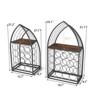 SEVOBAL Racks Freestanding Sailboat Shaped Display Maximize Storage Sturdy Frame Freestanding Rack Rack for Rooms, Black, 37.4"*11.03"*11.03" - 3 of 4