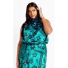 CITY CHIC | Women's Plus Size  Perri Print Dress - peacock - 22W - 4 of 4