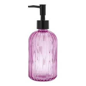 Unique Bargains Convenient Vertical Stripes Soap Dispenser 13.53oz 1 Pc - 1 of 4