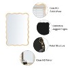 TUYOHW Wave Wall Mirror,HD Anti-Fog Bathroom Mirror with Wood Frame,Decorative Mirror for Living Room,Bedroom,Entrance - 4 of 4