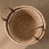 SEVOBAL Laundry Bags and Baskets Wicker Soft and Spacious Storage, Neutral Round Basket for Dirty Clothes in Home Organization, Beige, - 3 of 4