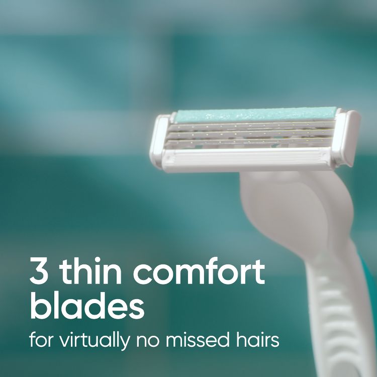 Venus Simply 3 Sensitive 3-Blade Women's Disposable Travel Razor, 3 of 9