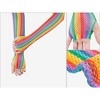 INSPIRE CHIC Women's Long Elastic Fishnet Mesh Colorful Cosplay Half Finger Arm Sleeves Gloves 1Pair - 3 of 4