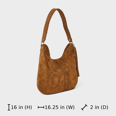 Сумки Universal Thread Western Faux Suede with Tassel Shoulder Bag Purse - Universal Thread™ Brown — фото 6