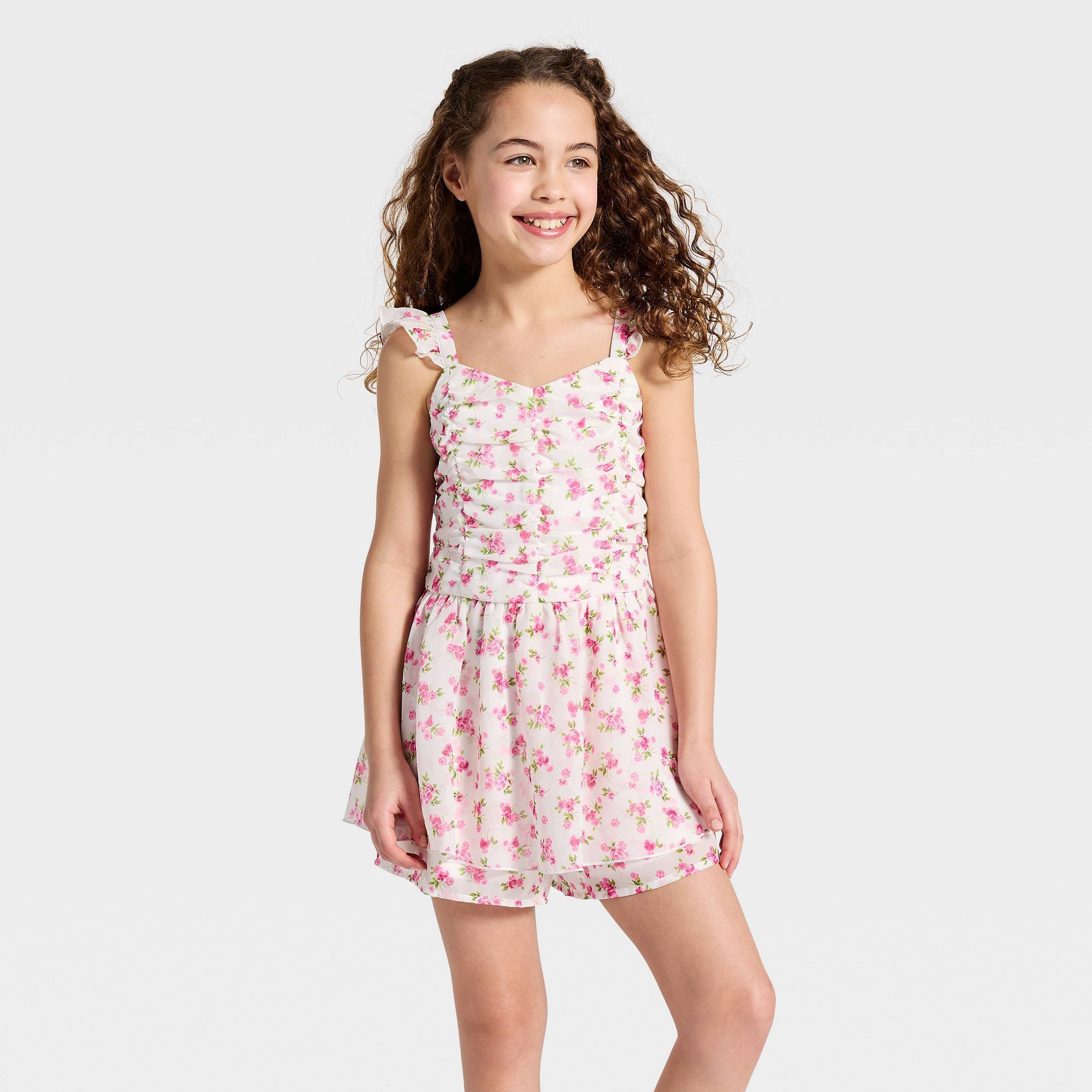 Débardeur Fille Justice, Logo Paillettes, Tie-dye, Rose/orange, Taille 14/16