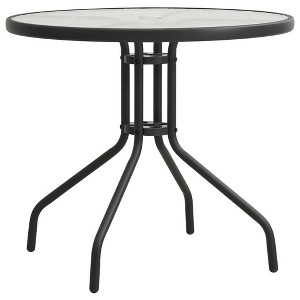 vidaXL Bistro Table Anthracite 31.5 in.x28 in. Steel - 1 of 4