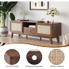 Lirago Rattan TV Stand Mid Century Modern Wood TV Media Console with Drawer and 2 Cabinets Boho Entertainment Center for Living Room - 4 of 4