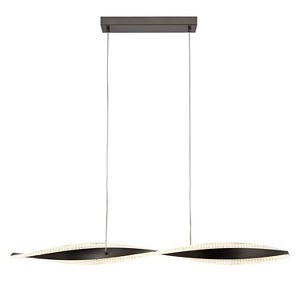 Claxy Modern Linear Wave LED Pendant Light Brownish Gold 3000K - 1 of 4