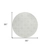 Ivory Beige And Taupe Floral Medallion Washable Indoor Outdoor Area Rug - 3 of 4