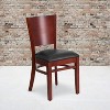 Emma and Oliver 2 Pack Solid Back Wooden Restaurant Chair - 2 of 4