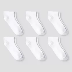 Toddler Athletic 6pk Low Cut Socks - Cat & Jack™ White 2T-3T