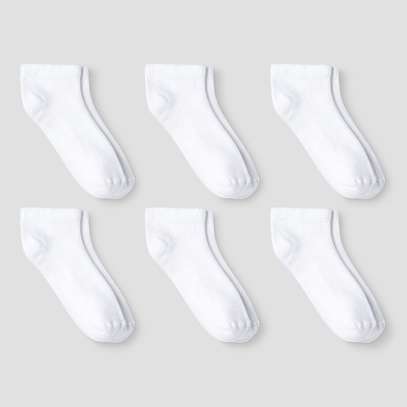 Toddler Athletic 6pk Low Cut Socks - Cat & Jack™ White, 1 of 4