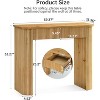 Tribesigns Solid Wood Fluted Console Table with Drawers, 39" Modern Compact Entryway Sofa Table for Small Space, Living Room, Hallway, Foyer, Oak - 2 of 4