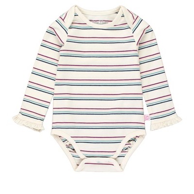 RuffleButts Baby/Toddler Girls Knit Long Sleeve Ruffle Layering Bodysuit
