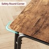 3-Piece Kitchen Dining Room Table Chair Set, Metal Frame Dining Set with Tabletop, Square Dinner Table, Easy Assembly, for Home - 4 of 4