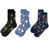 MeMoi Women's 3 Pair Pack Christmas Holiday Cheer Crew Socks - 3 of 3