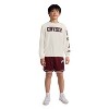 Converse® Boys' French Terry Collegiate Crewneck Sweatshirt - Cream - 3 of 4