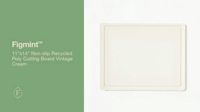 11&#34;x14&#34; Nonslip Recycled Poly Cutting Board Vintage Cream - Figmint&#8482;, 2 of 6, play video