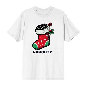 Christmas Naughty Coal Stocking Men's Crew Neck Short Sleeve Tee - 1 of 2