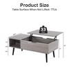 Kumasinova 39" Wood Lift Top Coffee Table,Storage Coffee Table with Hidden Compartment and Storage Shelf,Center Table for Living Room,Bedroom - 3 of 4