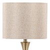 LumiSource (Set of 2) Lenuxe 24" Contemporary Metal Table Lamps Gold Metal with Golden Metallic Linen Shade from Grandview Gallery - image 4 of 4