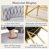 Lirago Two Sets of Swivel Bar Stools with Cotton-Linen Cushions & Electroplated Metal Frames-Rotatable Design for Restaurant,  Bar & Living Room, Gray - 4 of 4