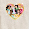 Boys' - Disney - Princesses All Together Group Heart Graphic Long Sleeve Fleece Sweatshirt - 2 of 4