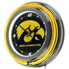 NCAA Iowa Hawkeyes Neon Clock - 14" - 2 of 4