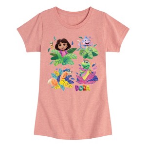 Dora the Explorer Swiper, Isa, And Boots Fitted Short Sleeve Graphic T-Shirt - Desert Pink - 5T - 1 of 3