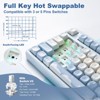 MaseiKar B87 Wireless Mechanical Keyboard,QMK/VIA Programmable,TKL Layout 87 Keys,BT/2.4G/USB-C,Hot Swap Gasket Mount RGB Backlit - 4 of 4