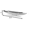 HomeRoots 32" Contempo Shiny Silver Long Boat Tray - 3 of 4