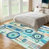 Extra Large Rugs 10x13 Machine Washable Abstract Area Rug Colorful Non Slip Geometric Rug Low Pile Thin Soft Floor Cover Foldable Carpet - 2 of 4