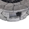 Racxily 9'' H x 28'' W Fiber Reinforced Concrete Outdoor Fire pit(Stone Gray) - 4 of 4