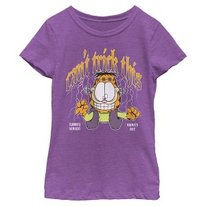 Girls Garfield Ghouls Out Can't Trick This T Shirt - 1 of 4